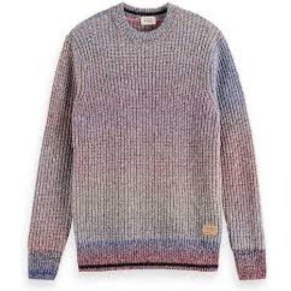 Scotch & Soda Gradient Multicolor Knit Sweater Cotton Blend Mens Sz XXL - Picture 1 of 7